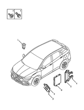 Блок управления кузовом, датчик дождя и давления в шинах Geely Coolray — схема
