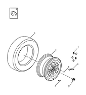 Колесные диски стальные (штампованные), алюминиевые (литые) и шины (GS/GL/GT) Geely Atlas — схема