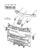 Кузовные детали задней части Geely Emgrand GT — схема