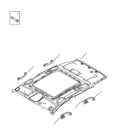 Запчасти Geely Coolray Поколение I (2018)  — Панель, обшивка и комплектующие крыши (потолка) (GF+) — схема
