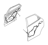 Запчасти Geely GS Поколение I (2017)  — Проводка задних дверей — схема