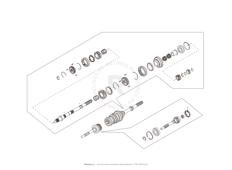 Запчасти Great Wall Hover H2 Поколение I (2005)  — Коробка переключения передач (КПП) в сборе (8) — схема