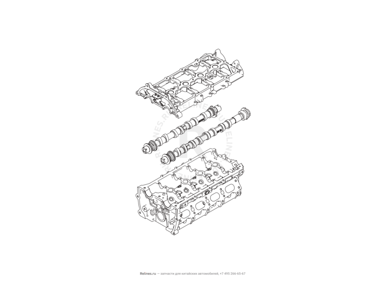 Распределительный вал двигателя (распредвал) Haval F7x — схема