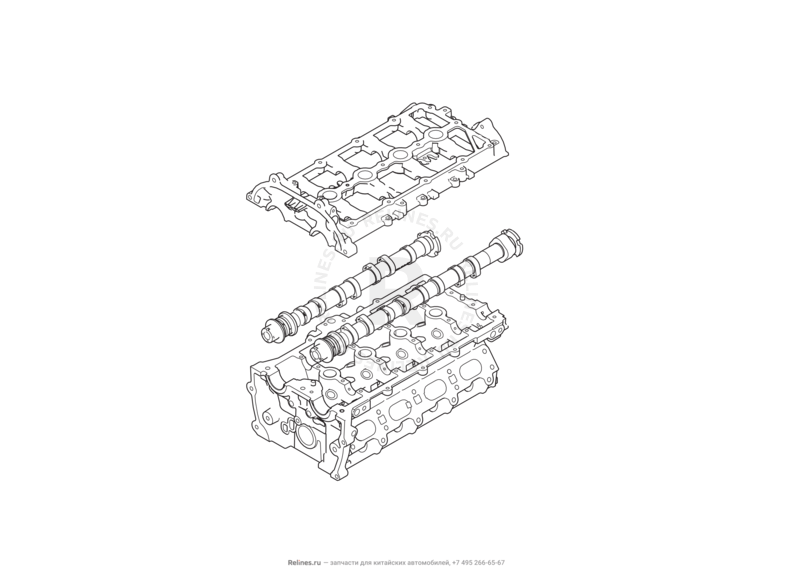 Распределительный вал двигателя (распредвал) Haval F7x — схема