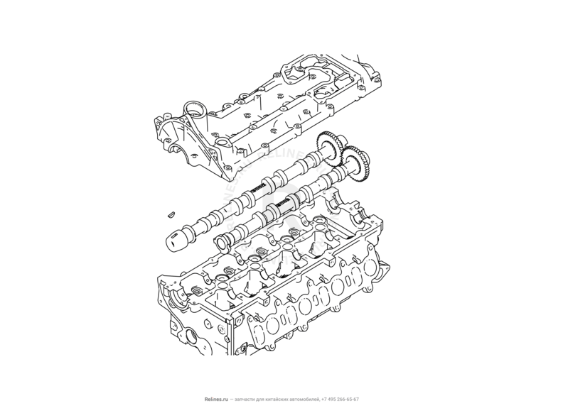 Запчасти Haval H9 Поколение I — рестайлинг I (2017) Дизель — Распределительный вал двигателя (распредвал) — схема