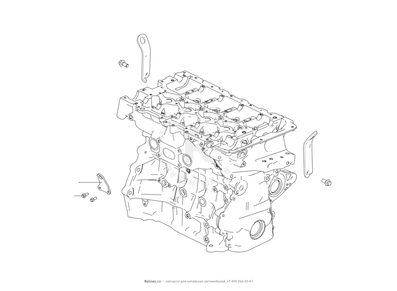 Опоры двигателя Haval F7 — схема