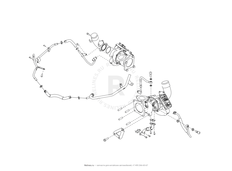 Турбокомпрессор (турбина) Haval F7x — схема