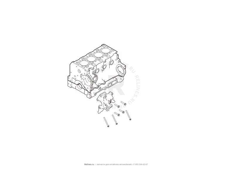 Кронштейн компрессора кондиционера Haval H9 — схема