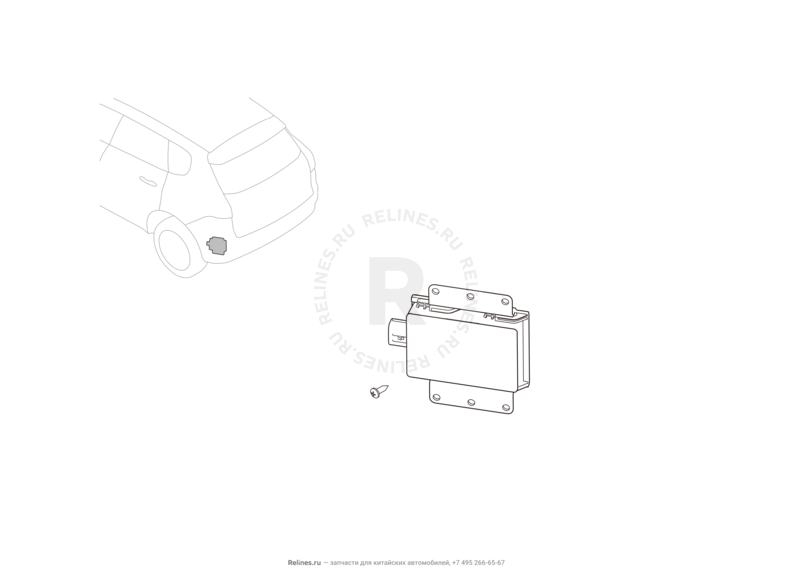 Запчасти Haval H9 Поколение I — рестайлинг I (2017) Дизель — Блок управления задним парктроником — схема