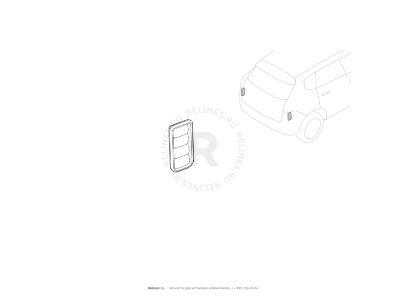 Клапан вентиляции багажника, воздуховод выходной и заглушка вентиляции задней двери Haval F7 — схема