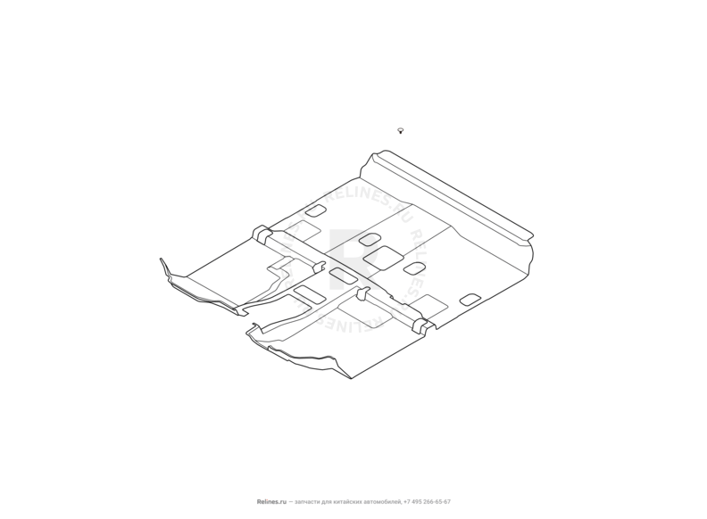 Обшивка (ковер) пола Haval F7x — схема