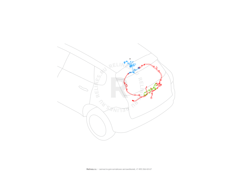 Проводка багажного отсека (багажника) Haval F7 — схема
