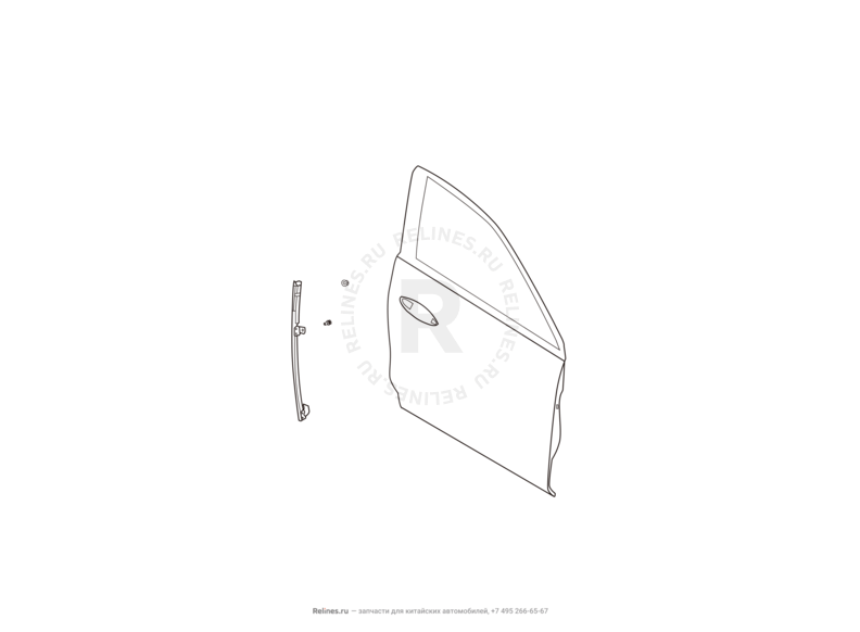Запчасти Haval F7x Поколение I (2019) 1.5л, 4x2 (КПП: 1500000CDB125B) — Передняя правая дверь — схема