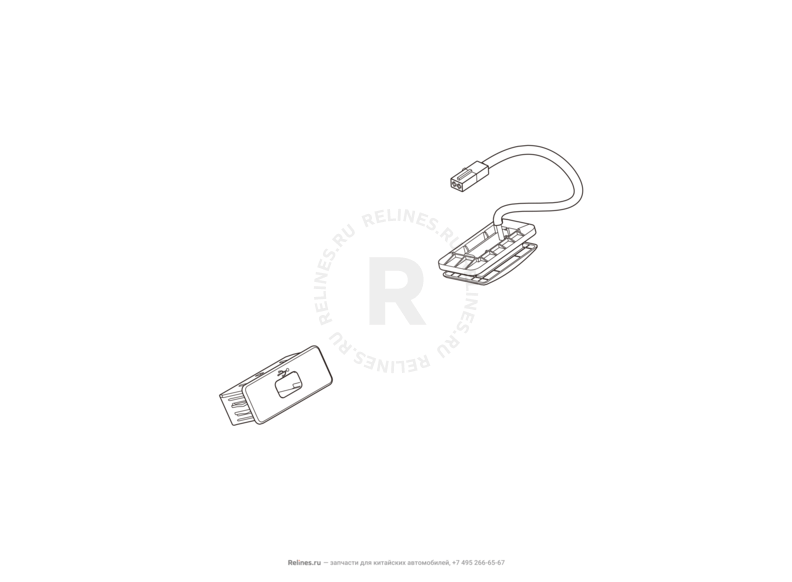 Запчасти Haval F7 Поколение I (2018) 2.0л, 4x4 (КПП: 1500000CDB220R) — Микрофон и панель USB — схема