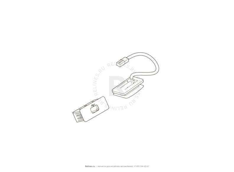 Запчасти Haval F7x Поколение I (2019) 1.5л, 4x4 (КПП: 1500000CDB225B) — Микрофон и панель USB — схема