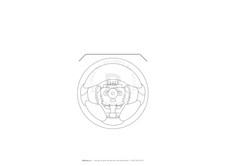 Запчасти Great Wall Hover M2 Поколение I (2010) 4x2, МКПП — Рулевое колесо (руль) (1) — схема