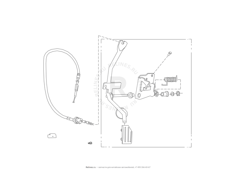 Педаль и трос газа (1) Great Wall Hover H2 — схема