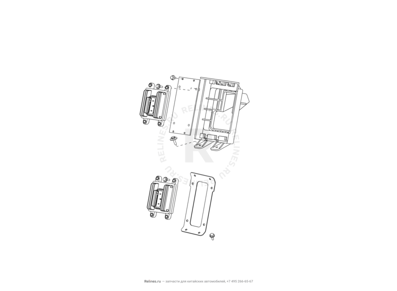 Запчасти Great Wall Hover H2 Поколение I (2005)  — Блок управления двигателем (1) — схема
