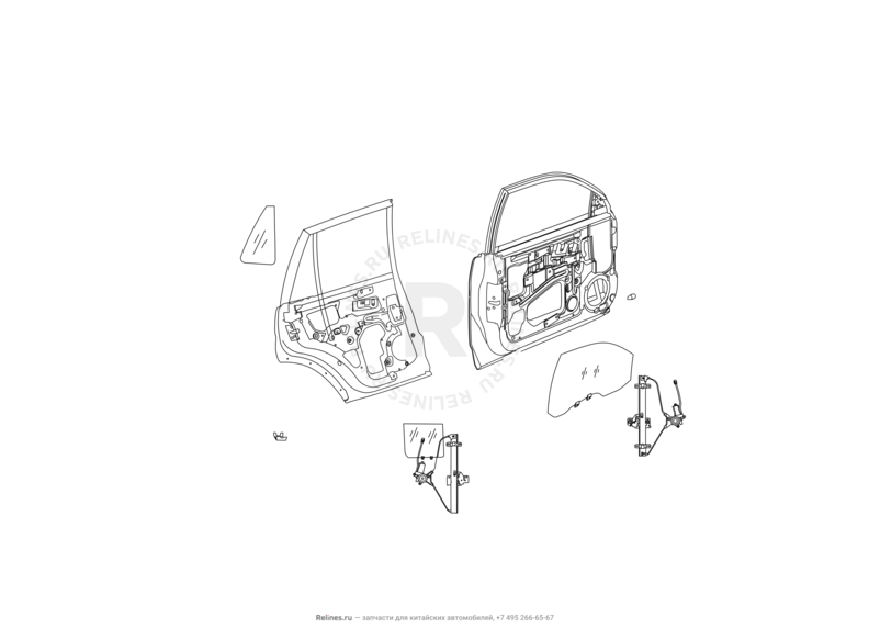 Стекла и комплектующие Great Wall Hover H2 — схема