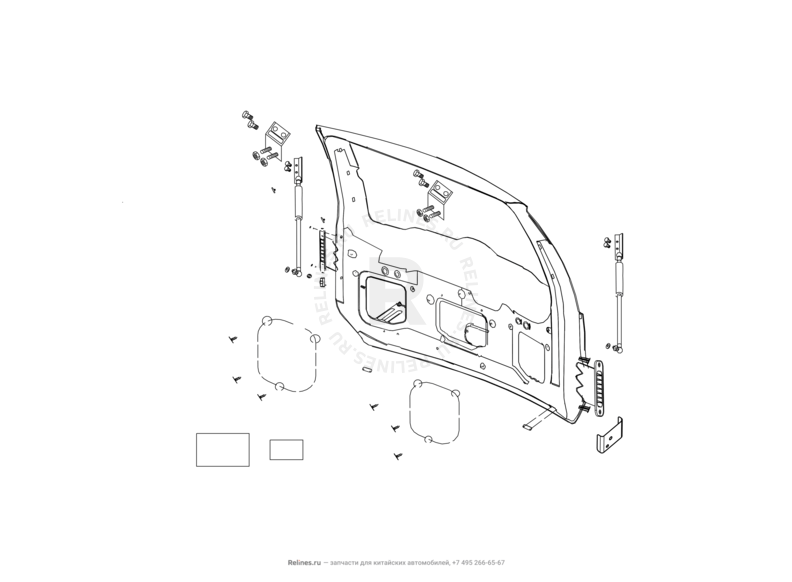 Запчасти Great Wall Hover H2 Поколение I (2005)  — Дверь багажника (2) — схема