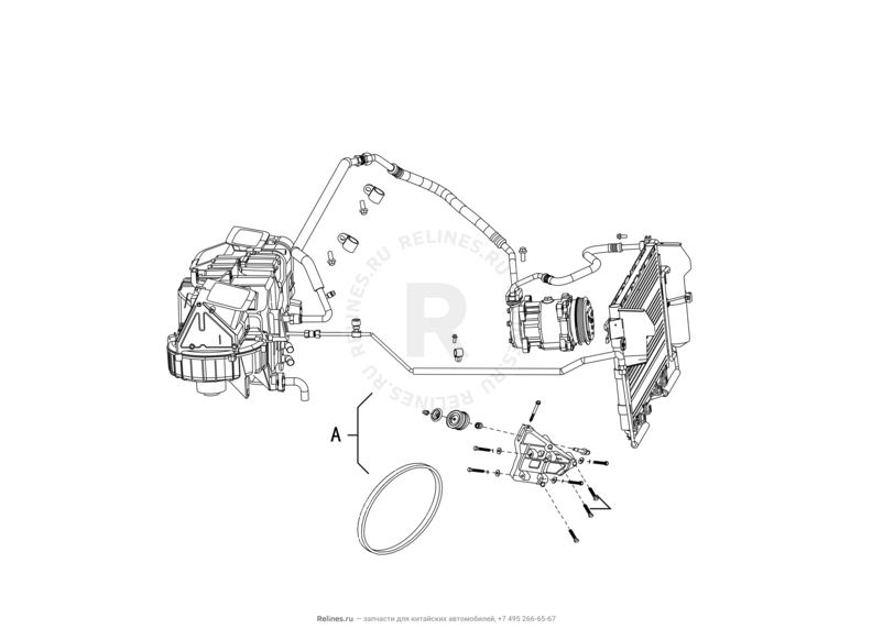 Запчасти Great Wall Hover H2 Поколение I (2005)  — Система кондиционирования — схема