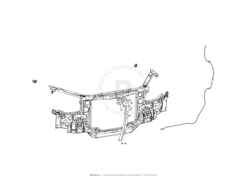 Кузовные детали передней части Great Wall Hover H2 — схема