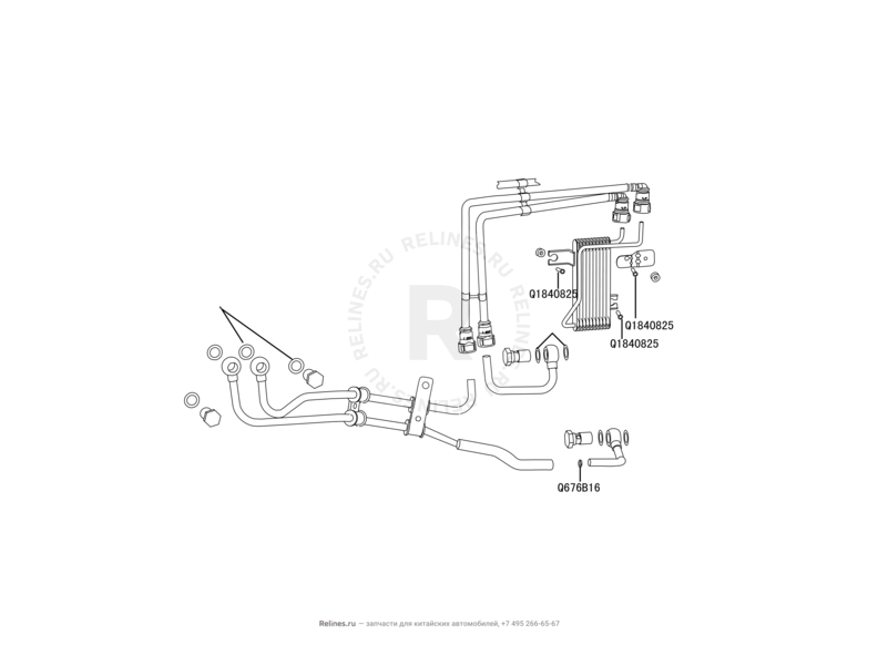 Запчасти Great Wall Hover H5 Поколение I (2010) 2.0л, дизель, 4x4, АКПП — Трансмиссия (коробка переключения передач, КПП) (1) — схема