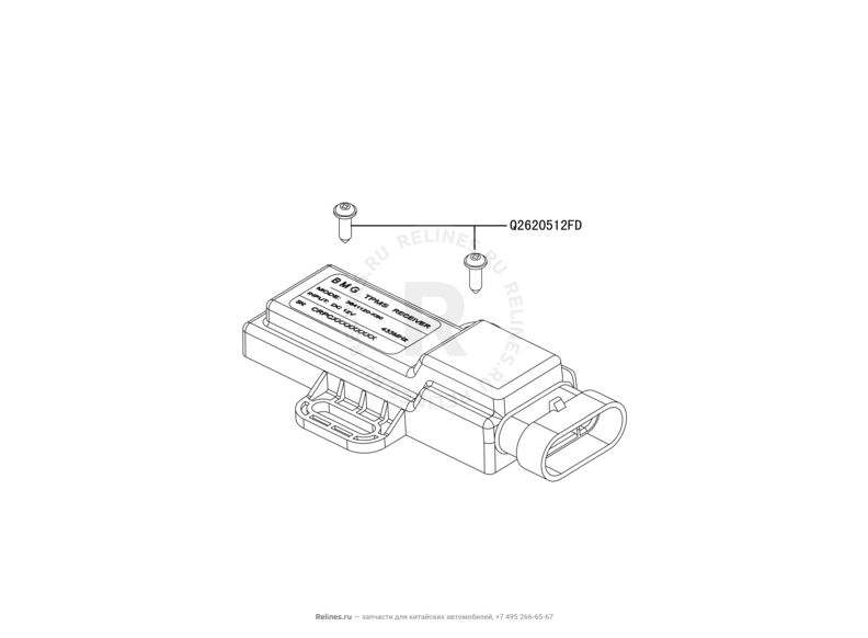 Запчасти Great Wall Hover H5 Поколение I (2010) 2.0л, дизель, 4x4, АКПП — Блок управления системы контроля давления шин — схема