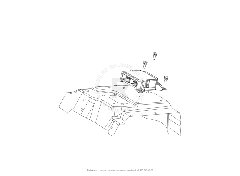 Запчасти Great Wall Hover H5 Поколение I (2010) 2.0л, дизель, 4x4, АКПП — Модуль управления подушками безопасности (Airbag) — схема