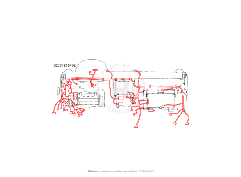 Проводка панели приборов (торпедо) (2) Great Wall Hover H5 — схема