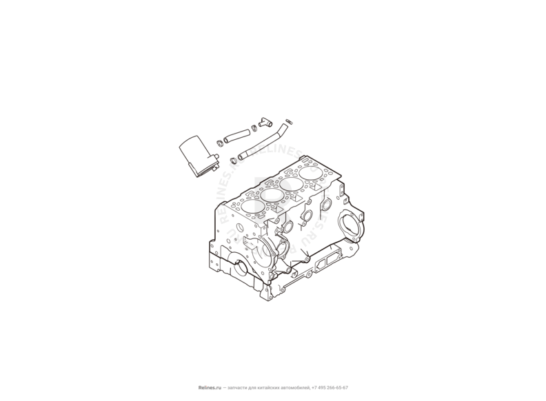 Патрубки и шланги радиатора Great Wall Wingle 7 — схема