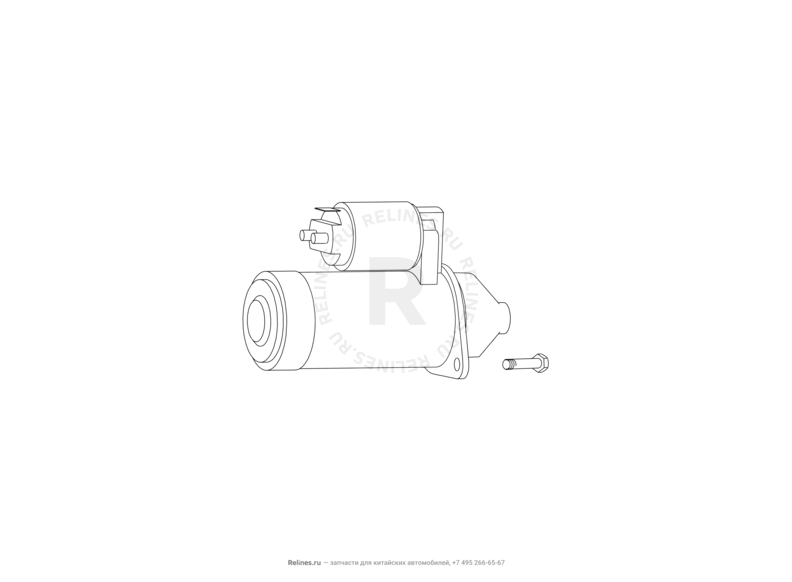 Запчасти Great Wall Hover H5 Поколение I (2010) 2.4л, бензин, 4x4, МКПП — Стартер — схема
