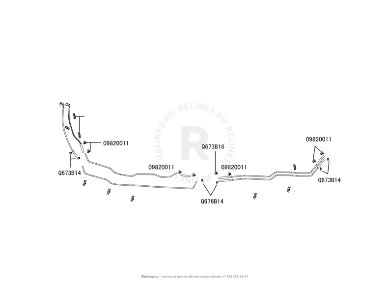 Запчасти Great Wall Hover H3 Поколение I — рестайлинг (2014) 2.0л, турбо, 4×4 — Адсорбер, фильтр и трубка топливные — схема