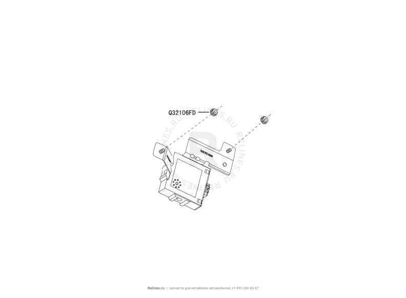 Запчасти Great Wall Hover H3 Поколение I (2010) 2.0л, 4×4 — Камера заднего вида и датчики парковки (парктроники) (2) — схема