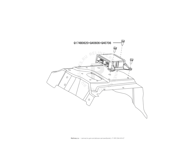 Запчасти Great Wall Hover H3 Поколение I (2010) 2.4л, 4×4 — Модуль управления подушками безопасности (Airbag) (1) — схема