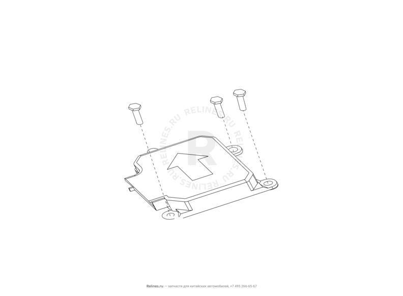 Запчасти Great Wall Hover H3 Поколение I (2010) 2.0л, 4×4 — Модуль управления подушками безопасности (Airbag) (2) — схема