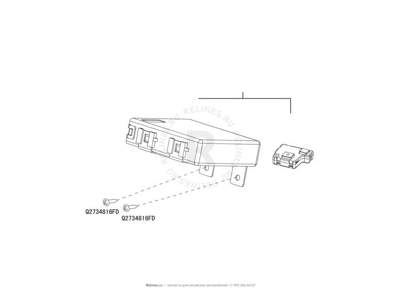 Блок и брелок центрального замка Great Wall Hover H3 — схема