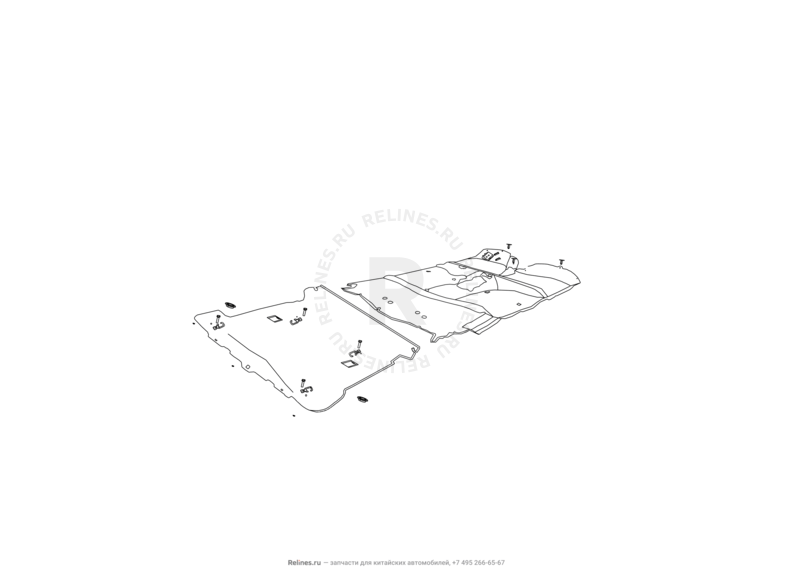 Запчасти Great Wall Hover H3 Поколение I — рестайлинг (2014) 2.0л, турбо, 4×4 — Заглушка (резина) отверстия пола в кузове — схема