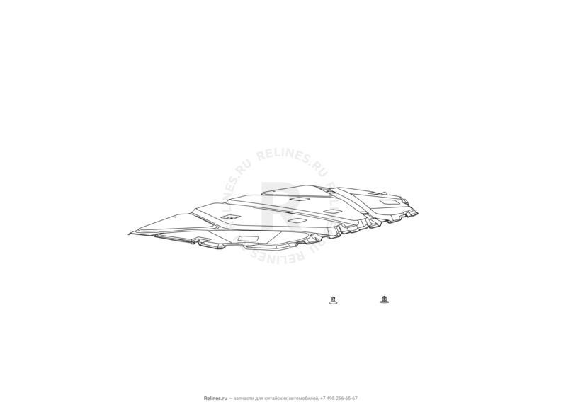 Запчасти Great Wall Hover H3 Поколение I — рестайлинг (2014) 2.0л, турбо, 4×4 — Теплоизоляция и шумоизоляция капота — схема