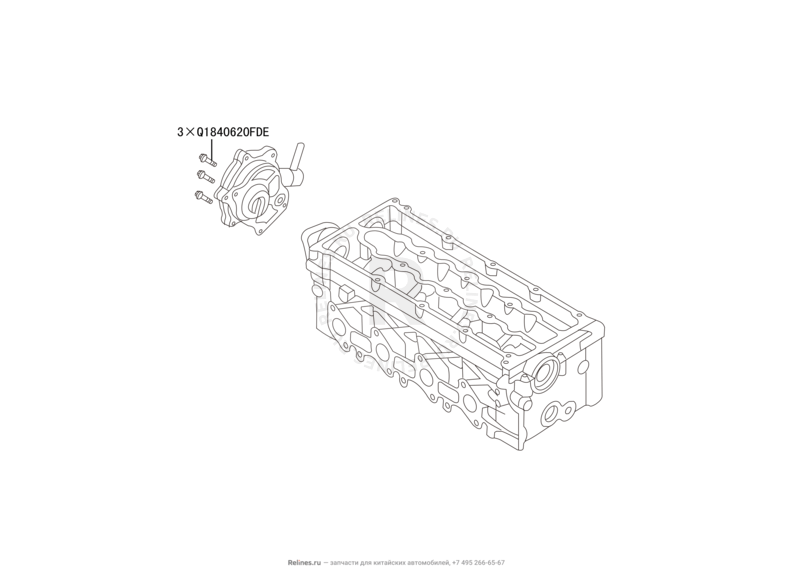 Запчасти Great Wall Hover H5 Поколение I (2010) 2.0л, дизель, 4x4, АКПП — Вакуумный насос — схема