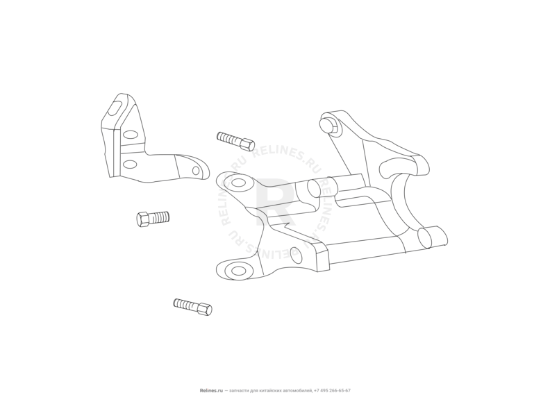 Запчасти Great Wall Hover H3 Поколение I — рестайлинг (2014) 2.0л, турбо, 4×4 — Кронштейн насоса ГУР — схема
