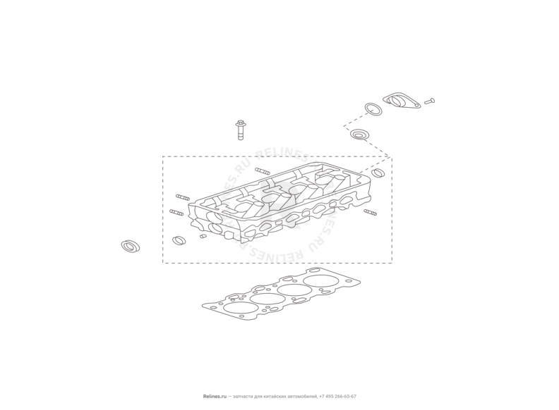 Головка блока цилиндров Great Wall Hover H3 — схема