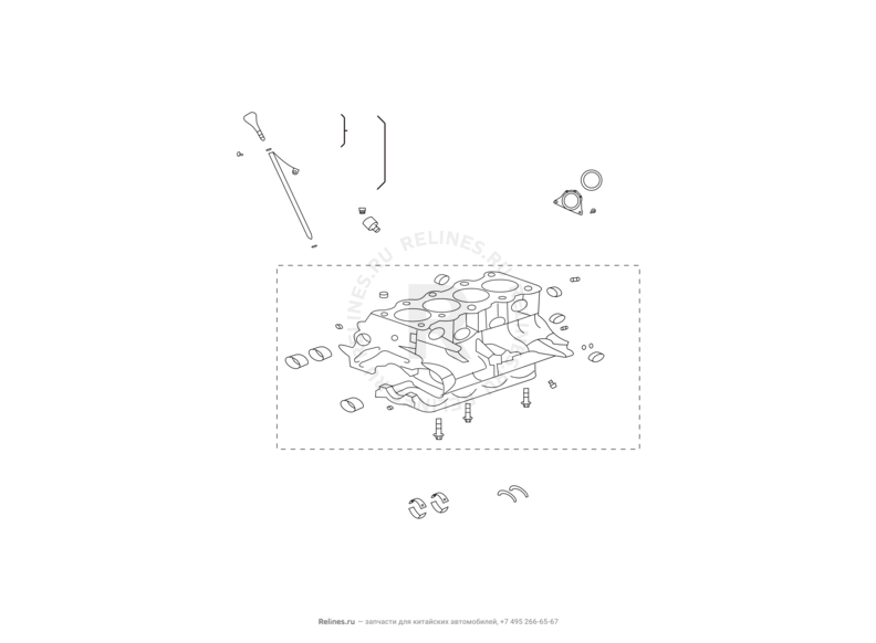 Запчасти Great Wall Hover H3 Поколение I — рестайлинг (2014) 2.0л, турбо, 4×4 — Блок цилиндров — схема