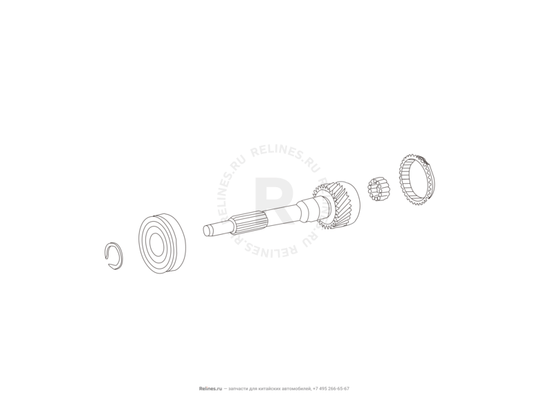 Запчасти Great Wall Hover H3 Поколение I — рестайлинг (2014) 2.0л, турбо, 4×4 — Трансмиссия (коробка переключения передач, КПП) (6) — схема