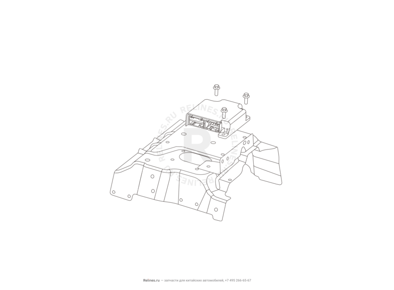 Запчасти Great Wall Hover H3 Поколение I — рестайлинг (2014) 2.0л, турбо, 4×4 — Модуль управления подушками безопасности (Airbag) (1) — схема