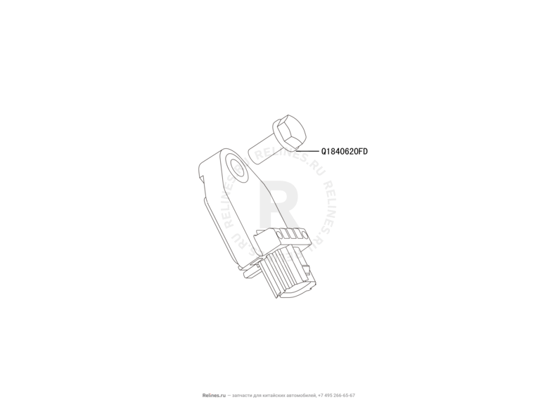 Запчасти Great Wall Hover H3 Поколение I — рестайлинг (2014) 2.0л, турбо, 4×4 — Датчик неровной дороги — схема