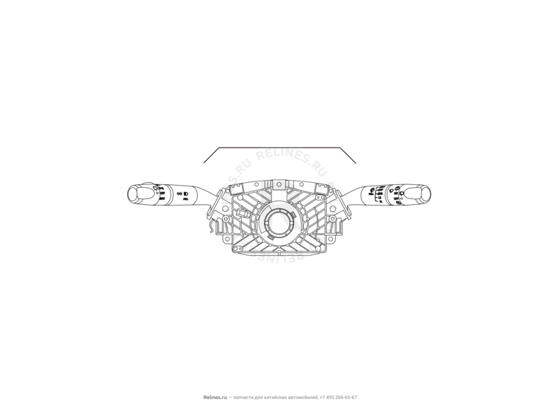 Запчасти Great Wall Hover H3 Поколение I — рестайлинг (2014) 2.0л, турбо, 4×4 — Подрулевые переключатели (1) — схема
