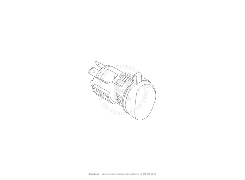Запчасти Great Wall Hover H3 Поколение I — рестайлинг (2014) 2.0л, турбо, 4×4 — Розетка прикуривателя дополнительная — схема