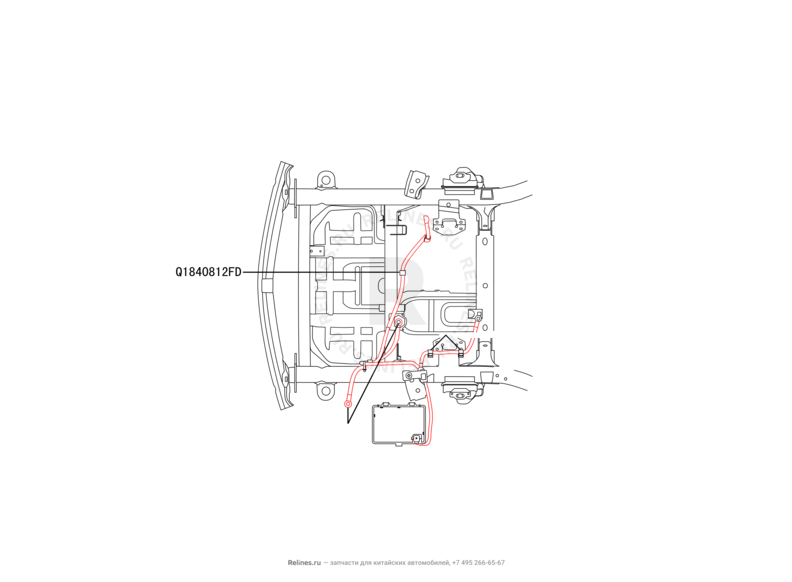 Запчасти Great Wall Hover H3 Поколение I — рестайлинг (2014) 2.0л, турбо, 4×4 — Проводка моторного отсека — схема