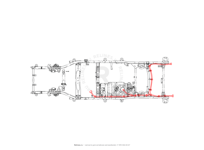 Проводка задней части кузова Great Wall Hover H3 — схема